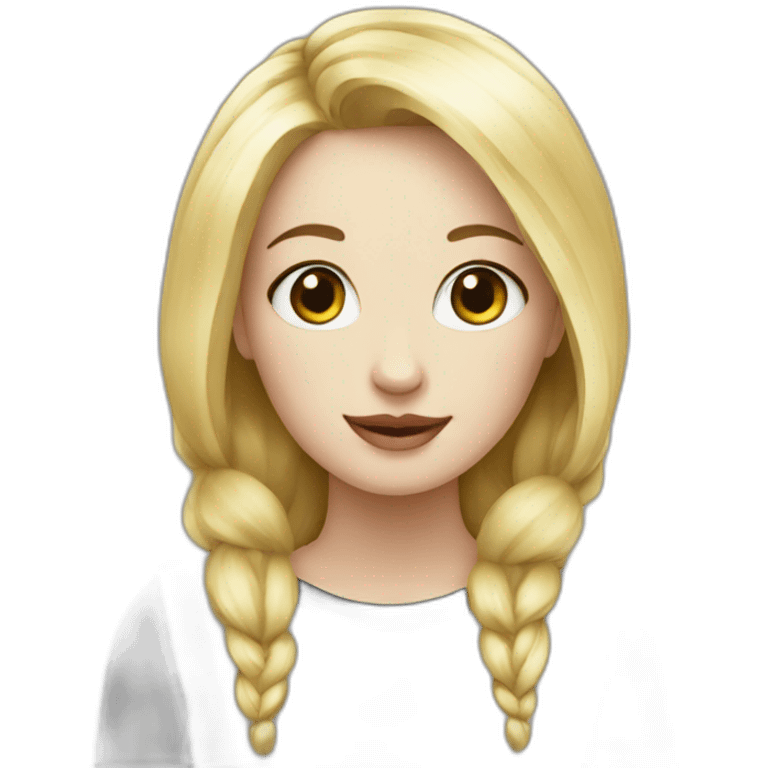 Blonde avec panda emoji