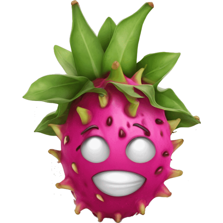 smiley dragonfruit wearing a master degree hat emoji