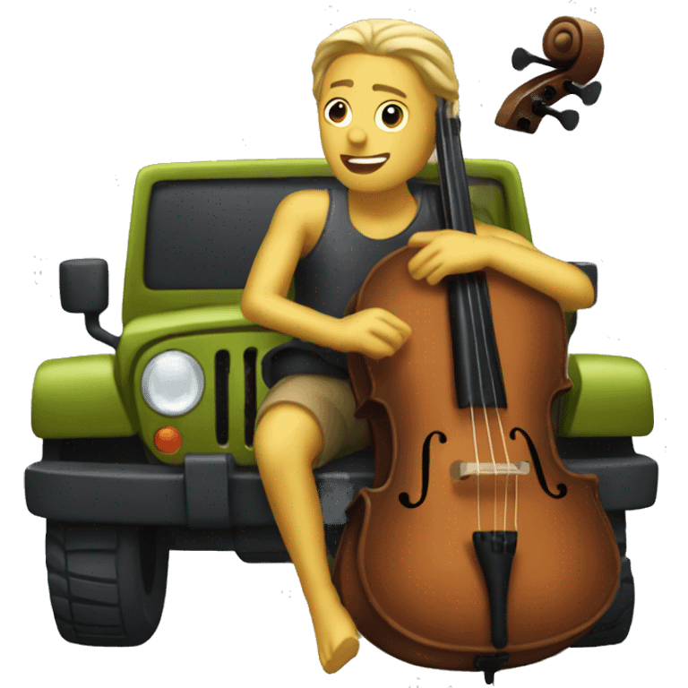 cello driving jeep emoji