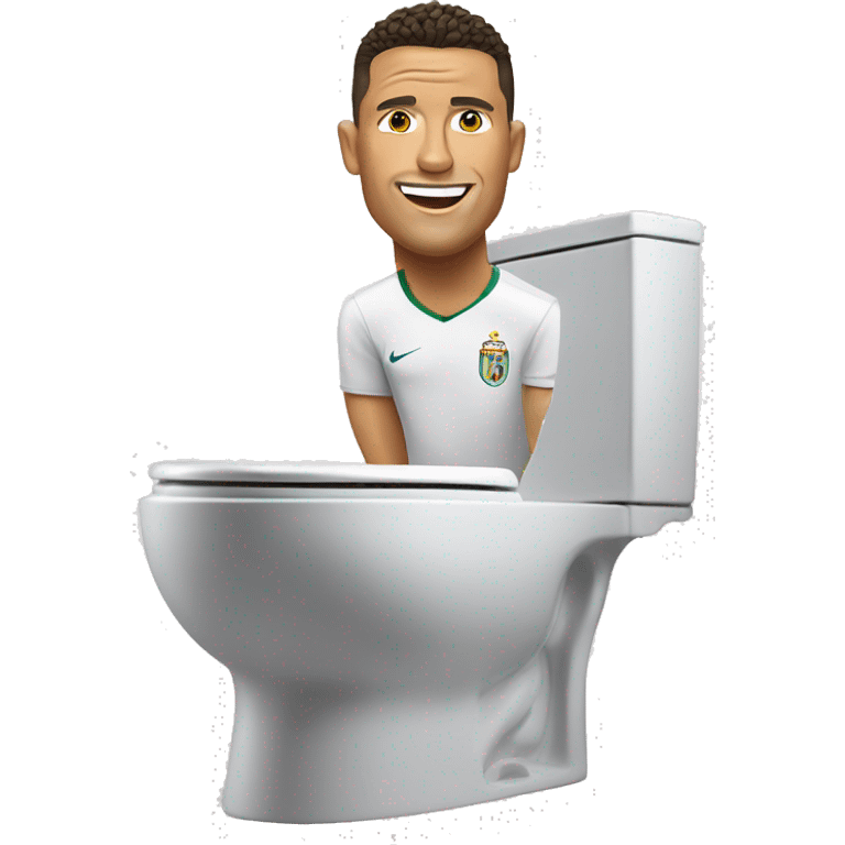 ronaldo into skibidi toilet emoji