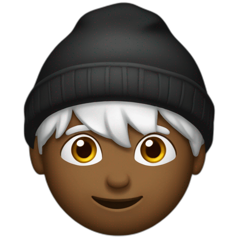 schtroumpf with black beanie emoji