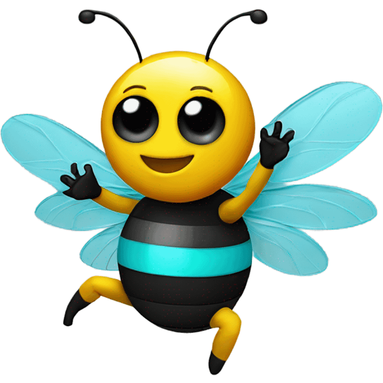 Disco dancing bee emoji