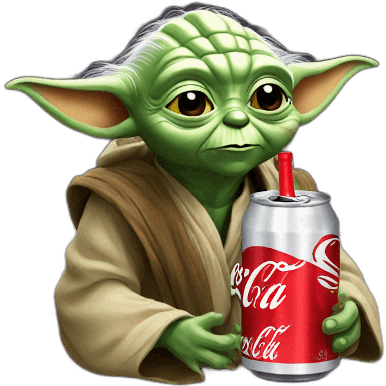 yoda drink a coca cola emoji