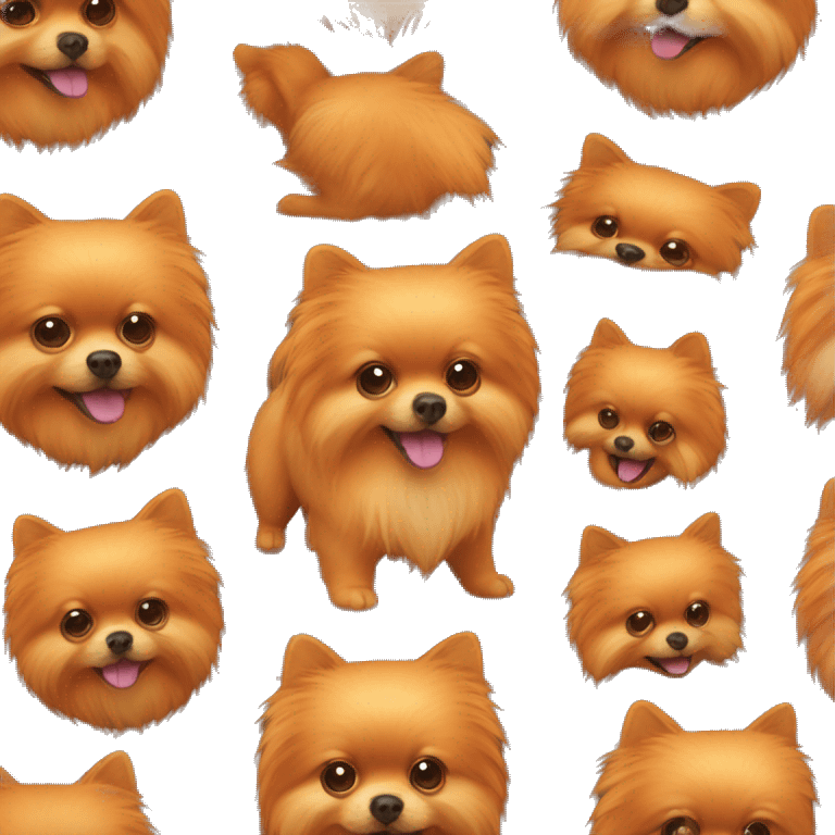 Orange Pomeranian dog emoji