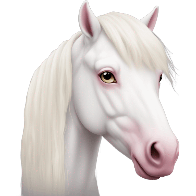 Albino Horse ￼ emoji