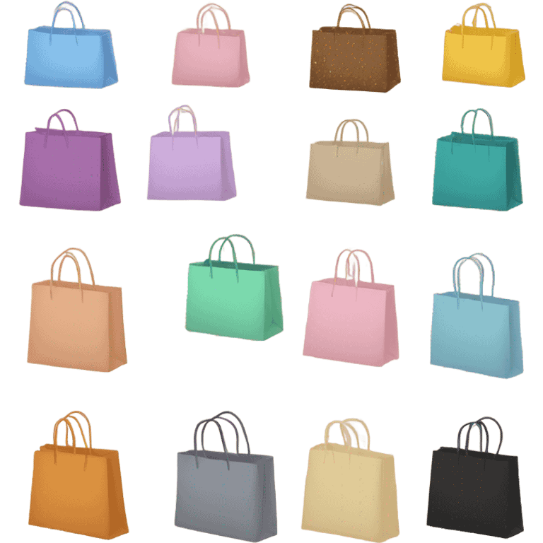 aesthetic shopping bags emoji