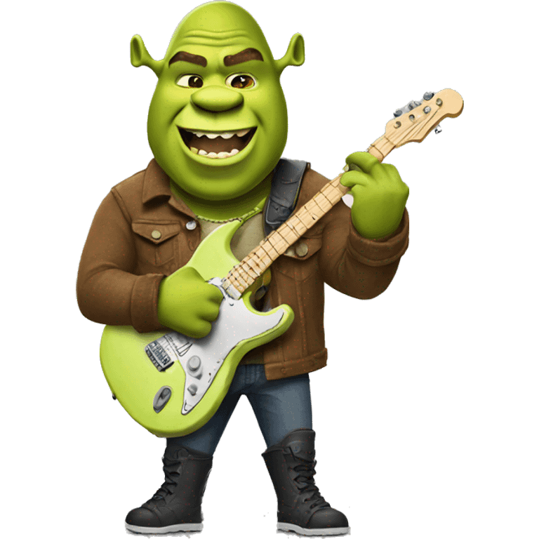 Shrek as rock star emoji