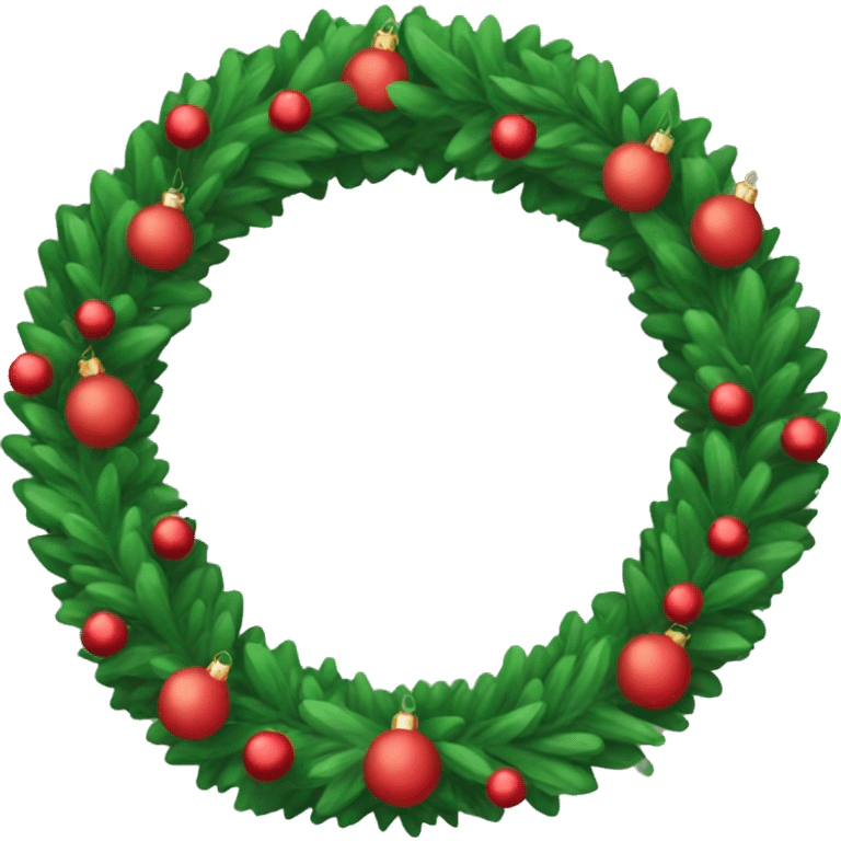 Christmas wreath emoji