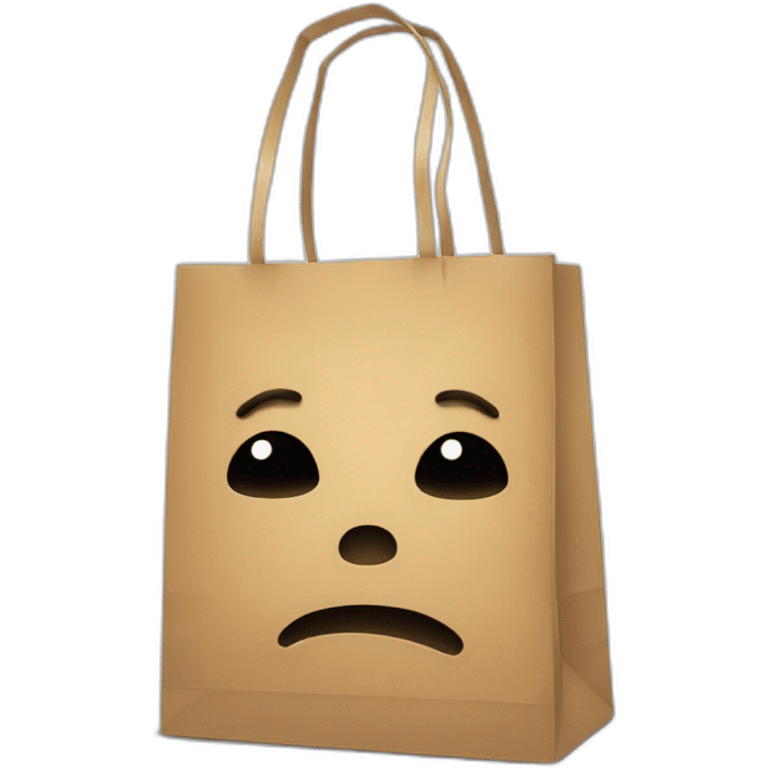 shopping bag sad emoji