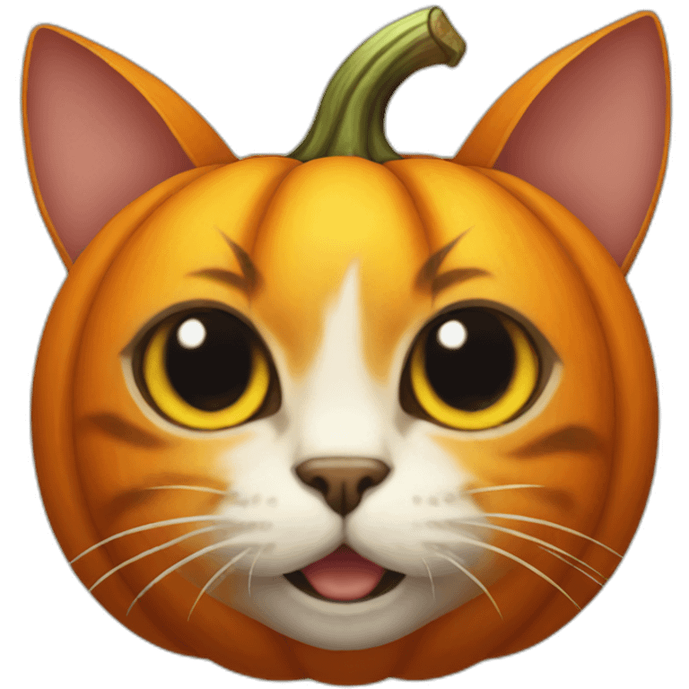 Pumpkin cat emoji