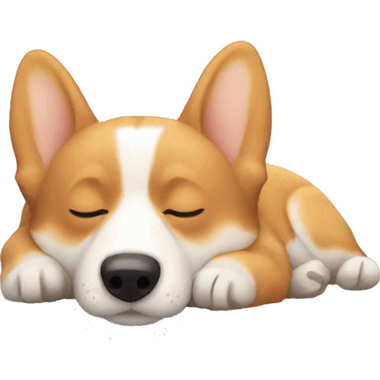 corgi dog sleeping  emoji