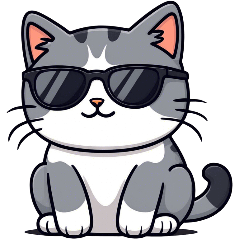 Cat with sunglasses emoji