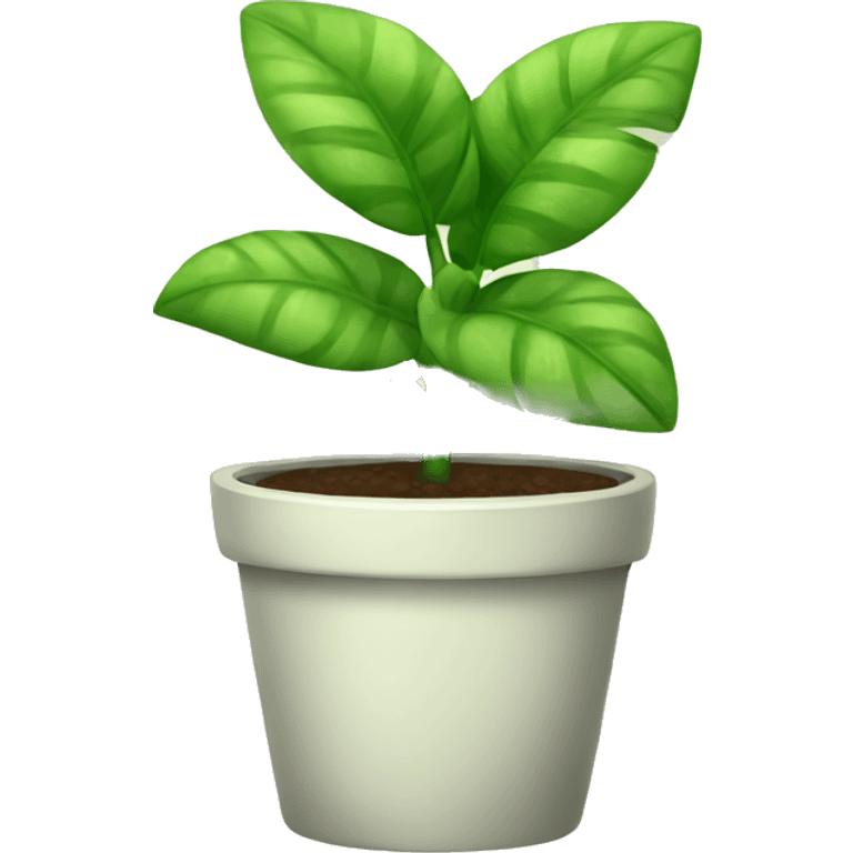 Potted plant cute green emoji