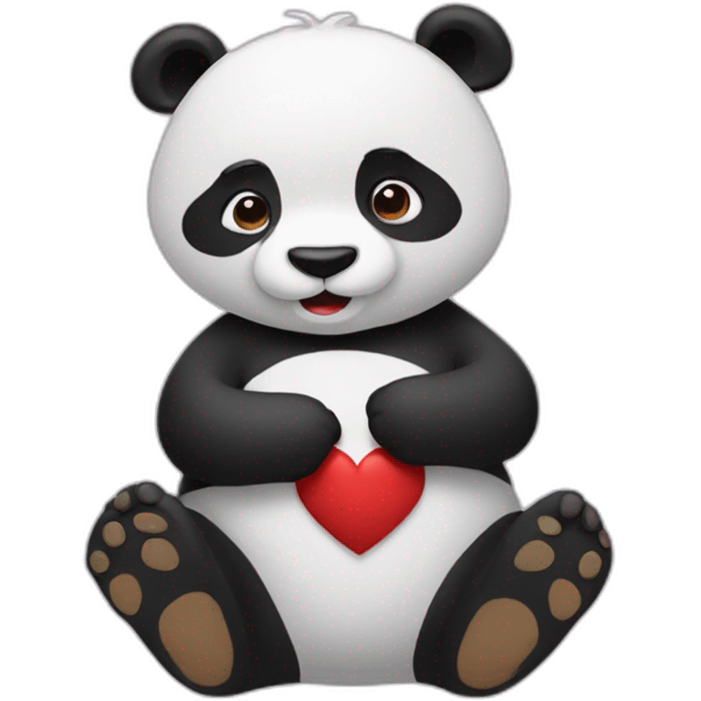 À panda forming a heart with his hands emoji