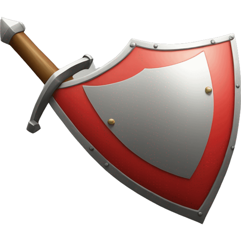 red shield with a sword emoji