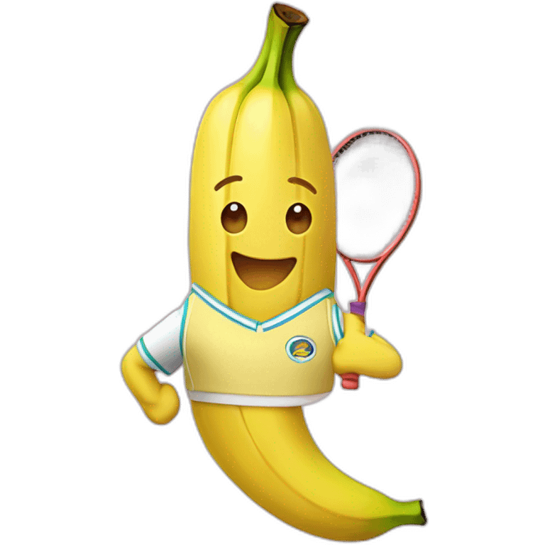 kawaii  banana in tennis uniform emoji