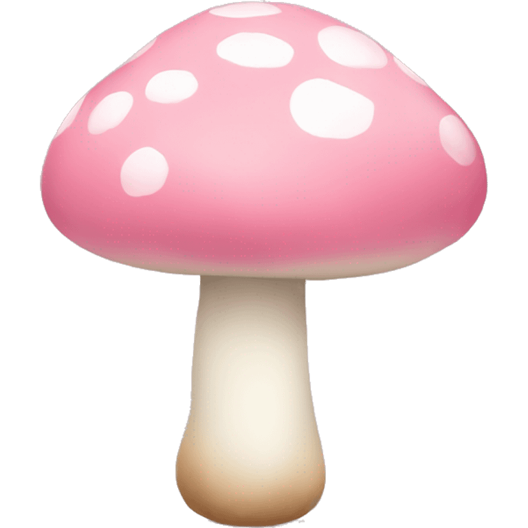 pastel pink mushroom with spots emoji