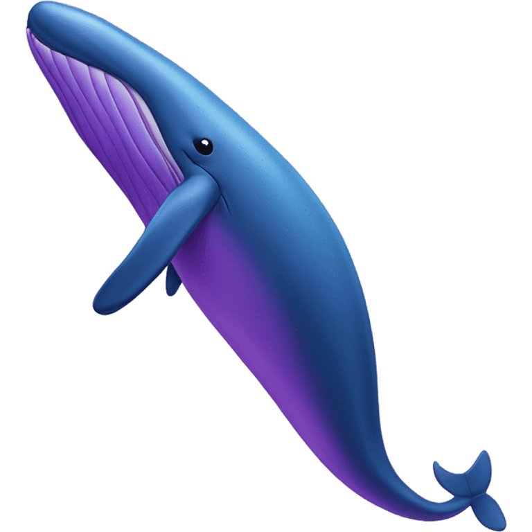 Blue whale purple happy emoji