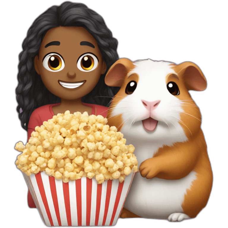 Popcorn and Guinea pig emoji