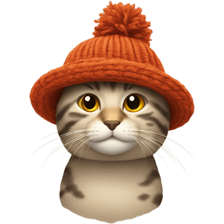 cat with a woolen hat emoji