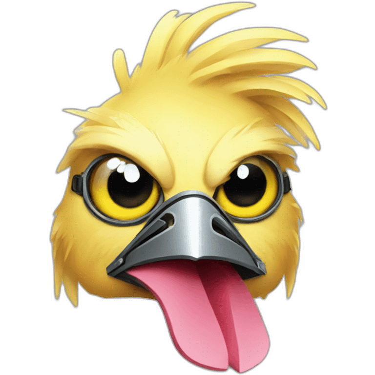 cyberpunk chicken face emoji