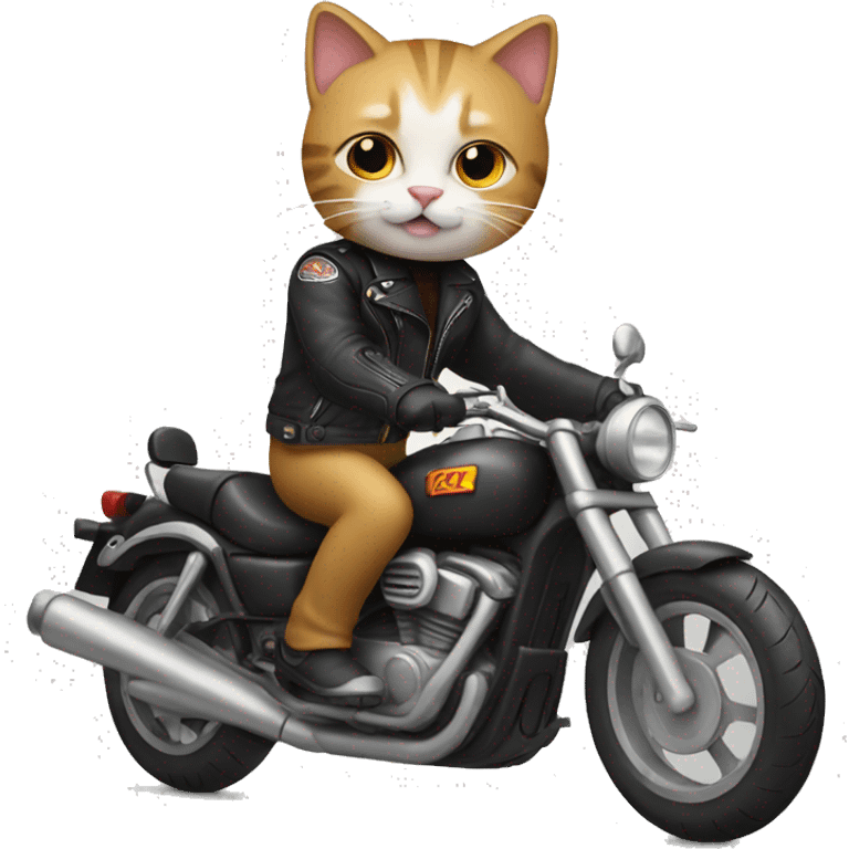 cat riding a motorcycle  emoji