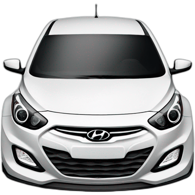 Hyundai i30 hatch white bodykit emoji