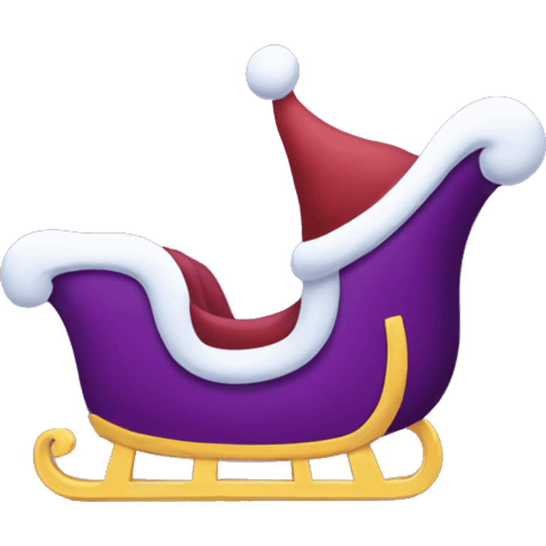 Purple Santa’s sleigh  emoji