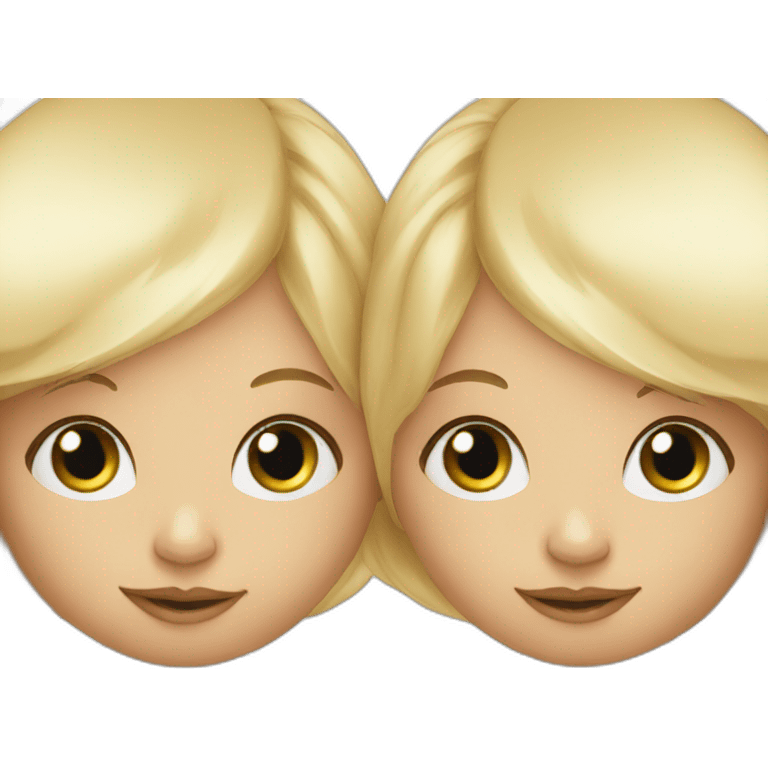 Twin blond babies emoji