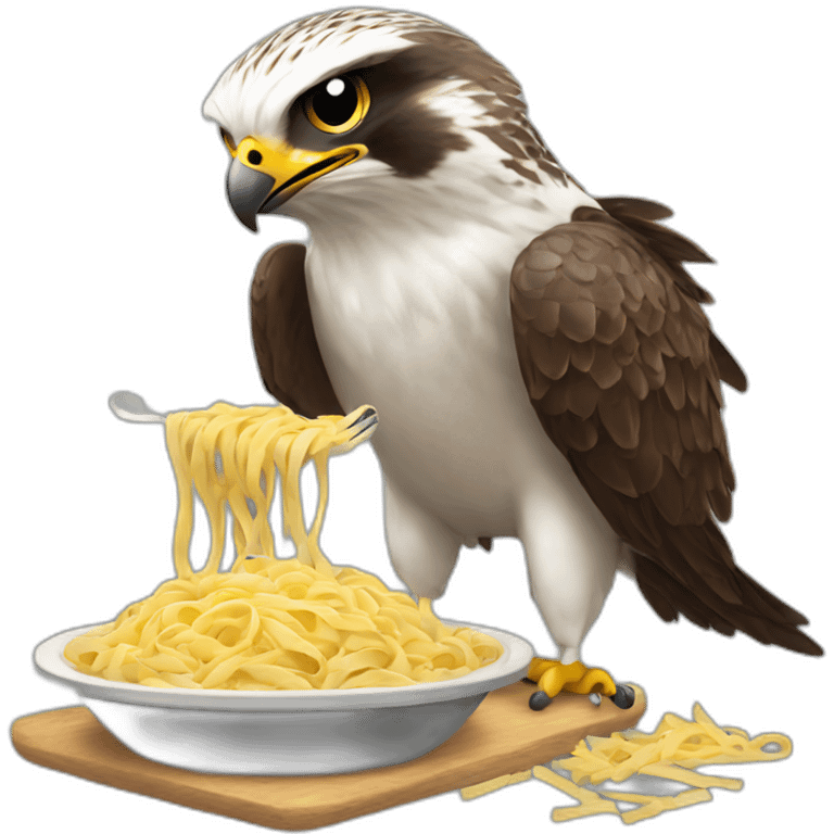 falcon eating pasta emoji