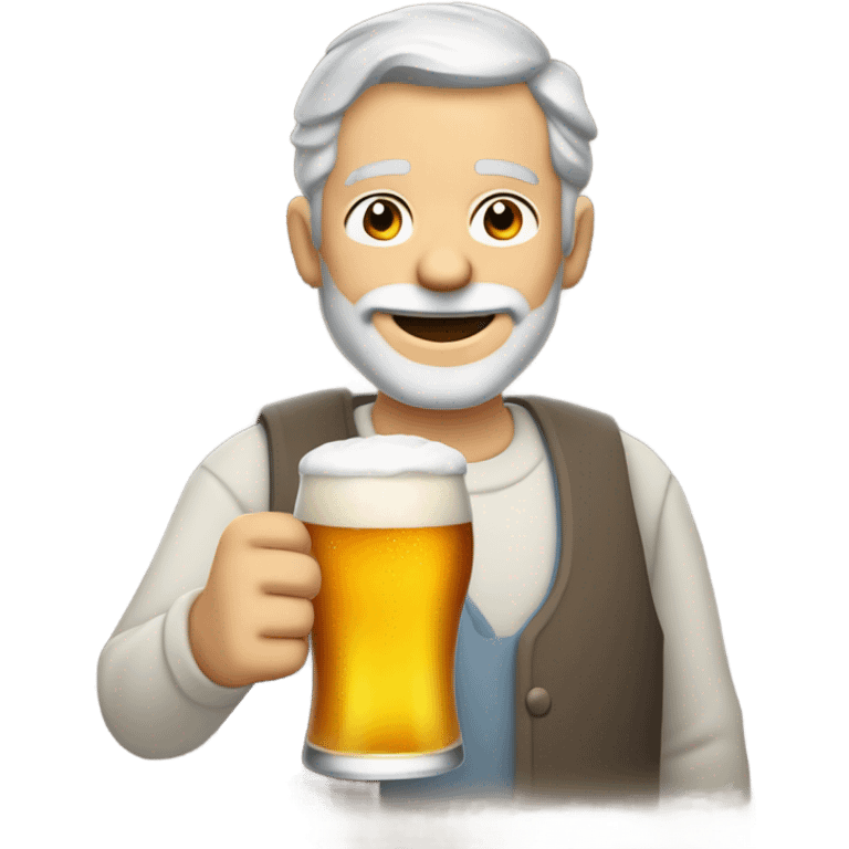 Old man drinking a beer emoji