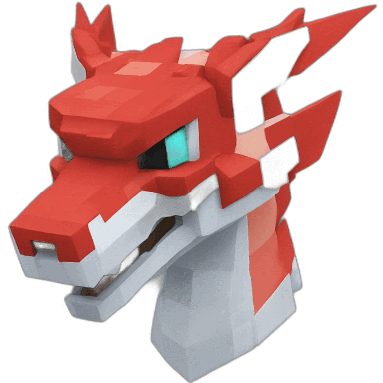 Pixelmon Minecraft Navodnenie Head Skin Reddragon emoji