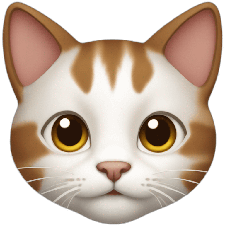 Brown and white cat emoji