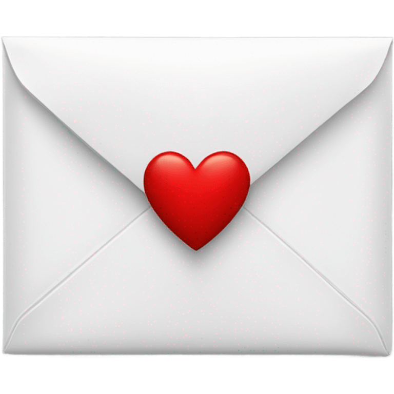 White envelope with a heart on it  emoji