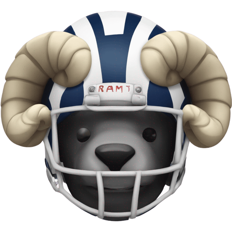 Ram with football helmet  emoji