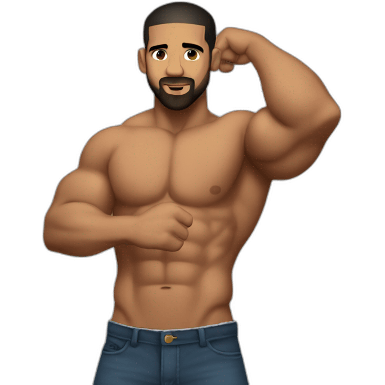 drake flexing big abs emoji