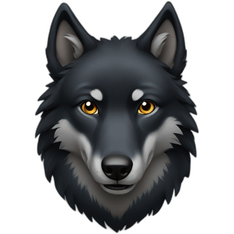 black wolf emoji