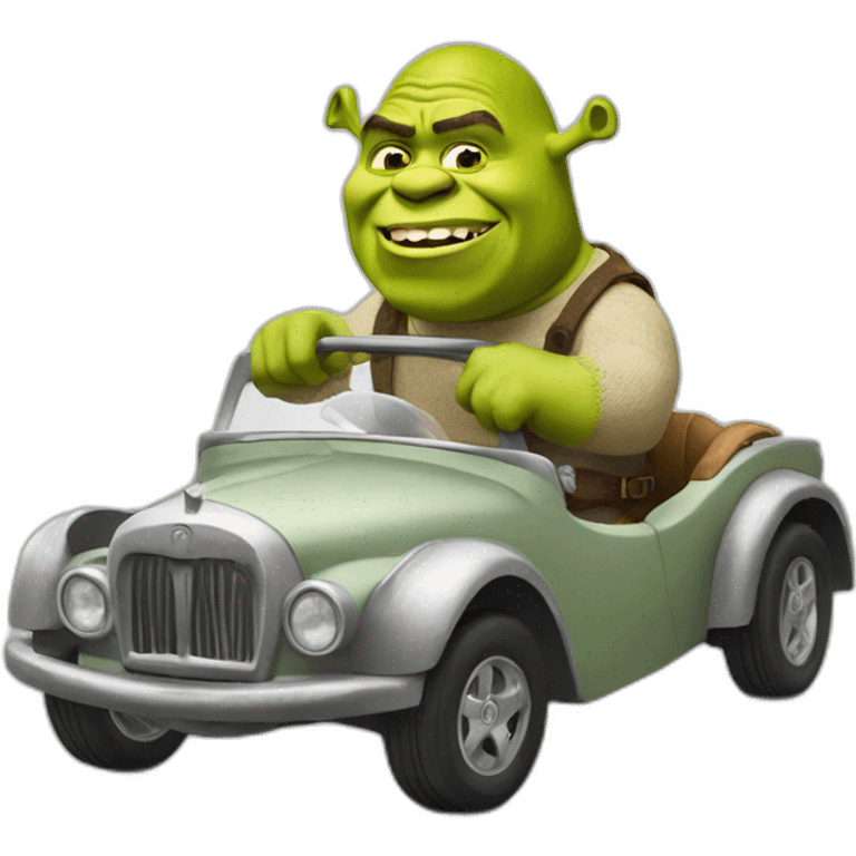 Shrek who drive a car emoji