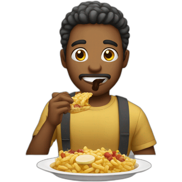 Man eating food  emoji