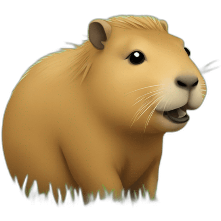 capybara with grass emoji