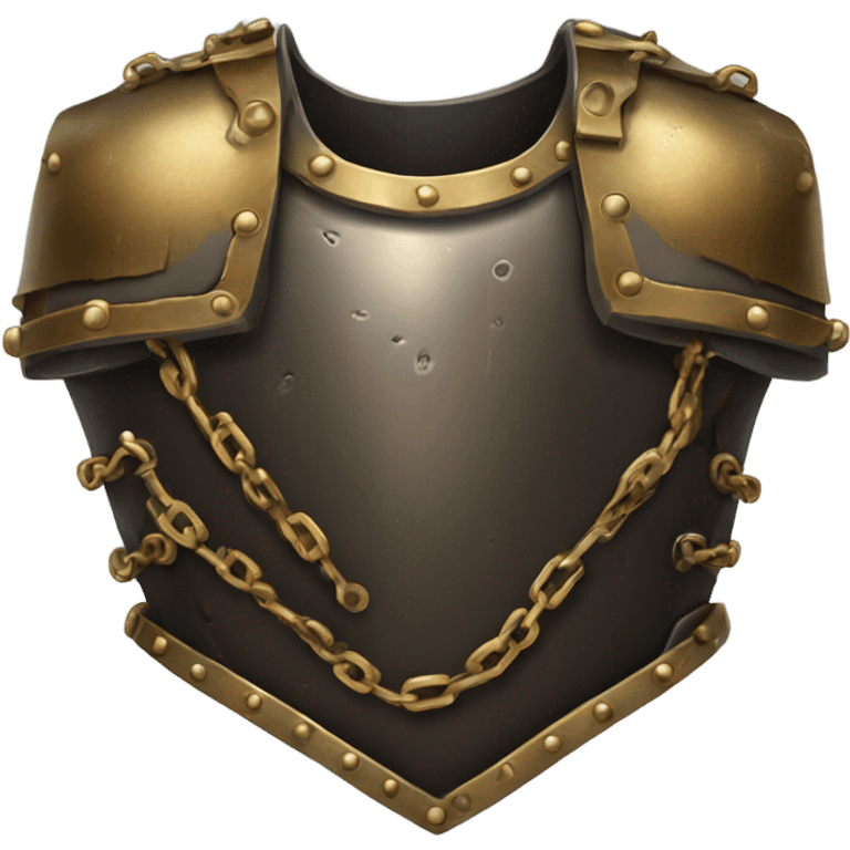 chest armour with chains made of bronze emoji