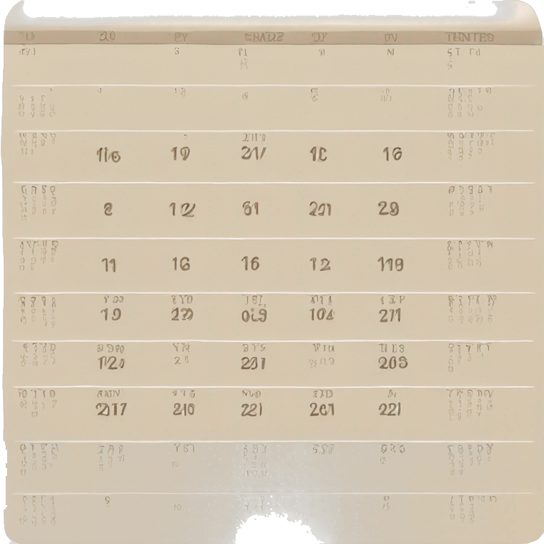 Calendar beige emoji