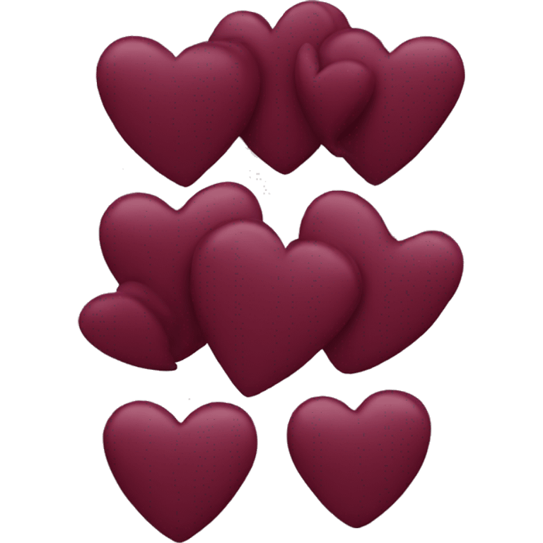 burgundy color heart emoji