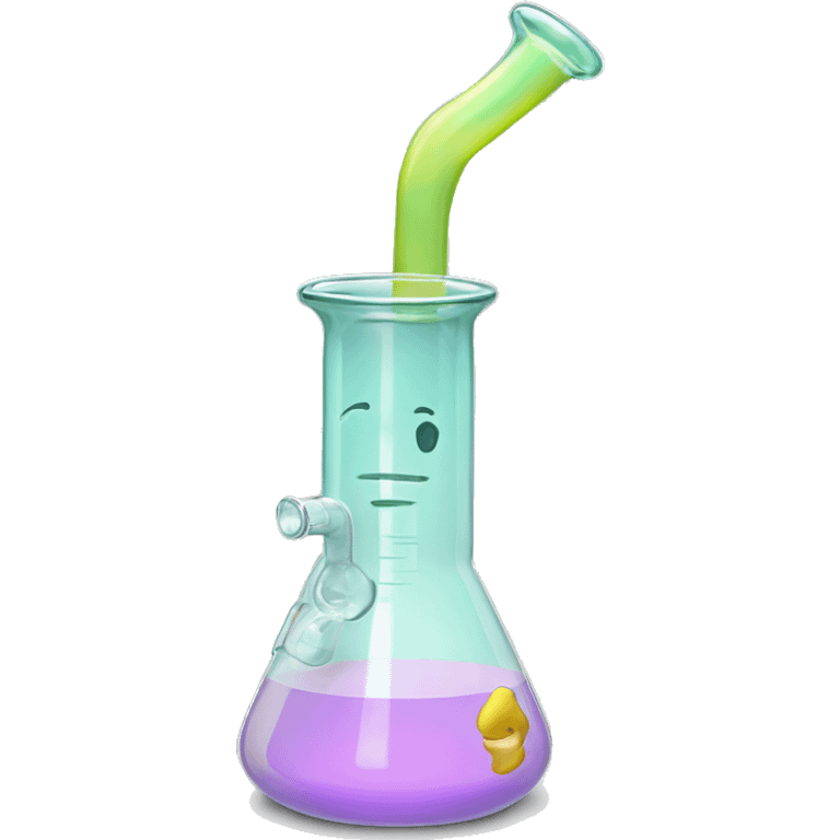 clear pastel beaker bong emoji