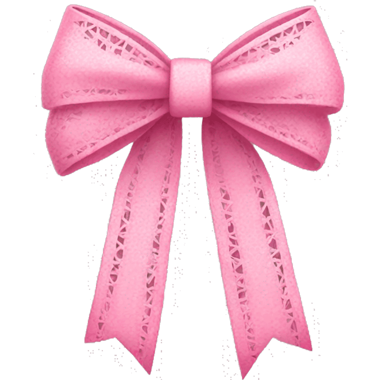 pink laced bow emoji