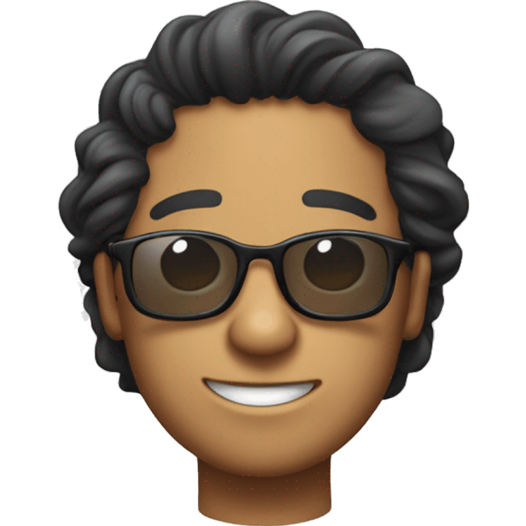 Un chico con gafas y cabello ondulado emoji