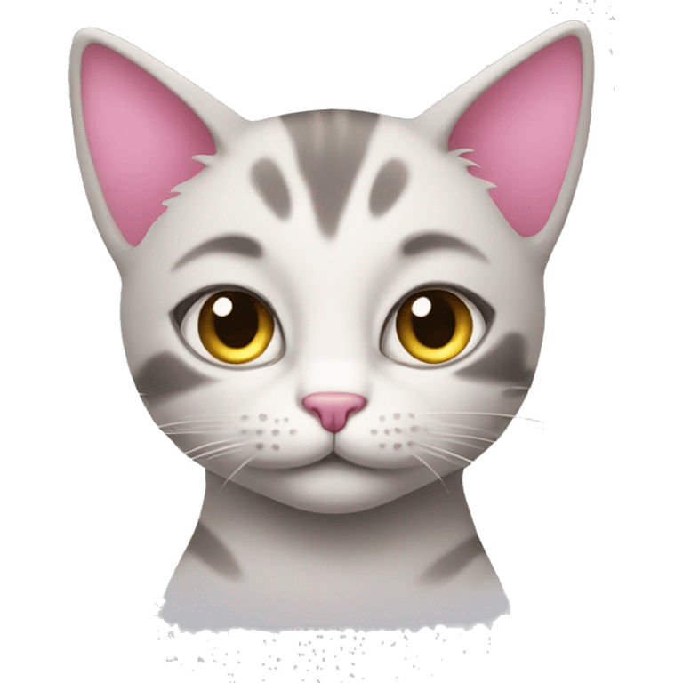 cat with pink eyelashes  emoji