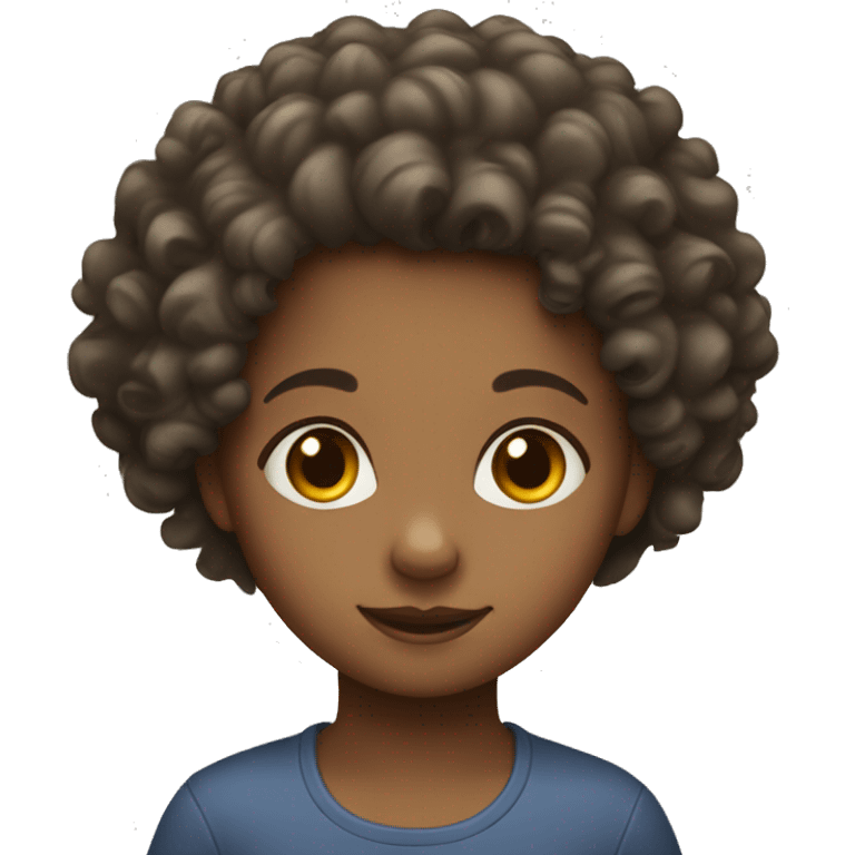 Curly-haired little girl emoji