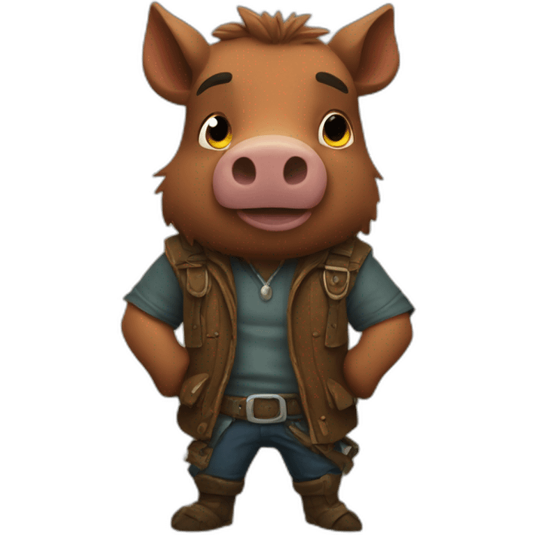 boar as cool guy emoji