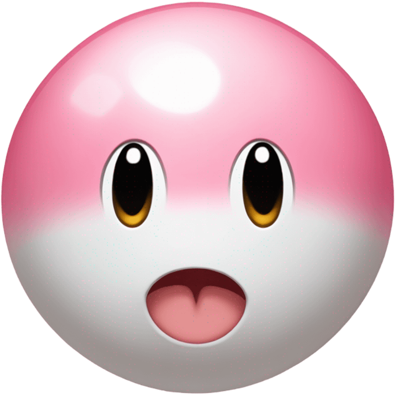 Anime style Kirby shaped ball emoji